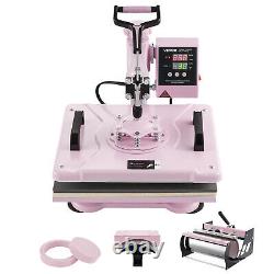 VEVOR Heat Press Machine 12x15 inch with 30oz Tumbler Press T-Shirts Pink