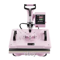 VEVOR Heat Press Machine 12x15 inch with 30oz Tumbler Press T-Shirts Pink