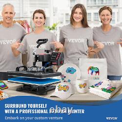 VEVOR Heat Press Machine 12x15in 5in1 Sublimation Transfer T-shirt Plate Mug Cup