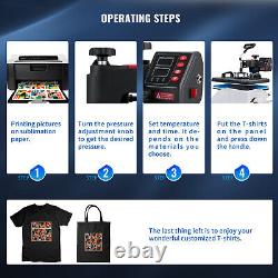 VEVOR Heat Press Machine 12x15in 5in1 Sublimation Transfer T-shirt Plate Mug Cup