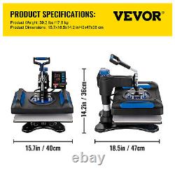 VEVOR Heat Press Machine 12x15inch Sublimation Transfer Swing-away DIY T-shirts