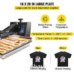 VEVOR Heat Press Machine 16x 20in Sublimation PrinterTransfer for DIY T-shirt