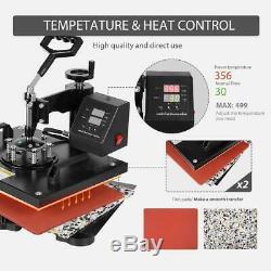 VIVOHOME 5in1 Clamshell Heat Press Machine Digital Sublimation T-Shirt Mug DIY