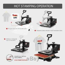 VIVOHOME Heat Press Machine 360° Swing Away Digital Sublimation T-Shirt Transfer