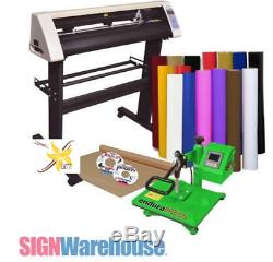 Vinyl Cutter Plotter & Heat Press & Software Sign / T-Shirt / Apparel Business