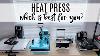 Which Heat Press Is Right For You Pros Cons And Specs Of Popular Presses